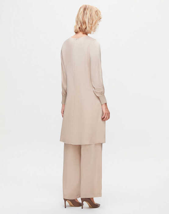 Miss Dalida A Kesim Cupro Tunik Stone - 3