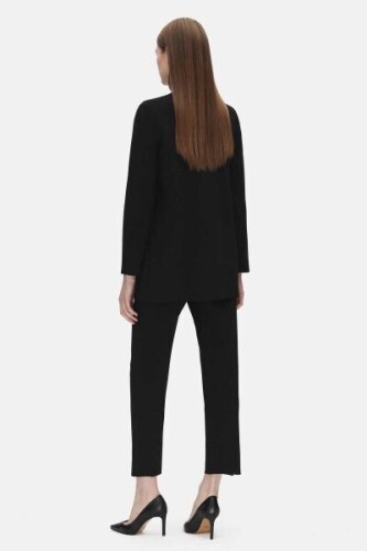 Miss Dalida Aksesuar Detaylı Düz Renk Hırka BLACK - 2