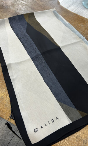 Miss Dalida Asimetrik Desenli Şal GREY