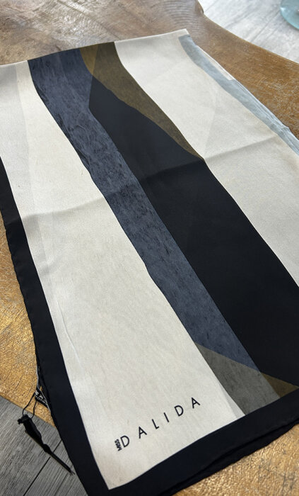 Miss Dalida Asimetrik Desenli Şal GREY - 1