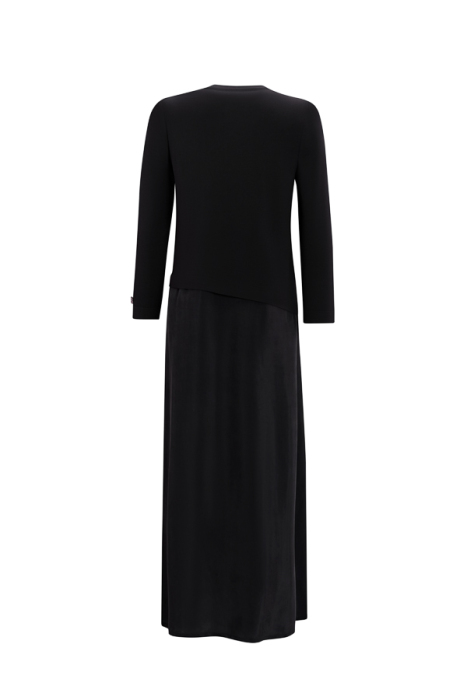 Miss Dalida Asimetrik Kesim Cupro Triko Elbise BLACK - 2