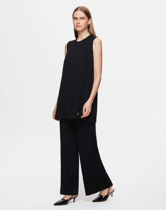 Miss Dalida Basic Kolsuz Triko Tunik BLACK - 2