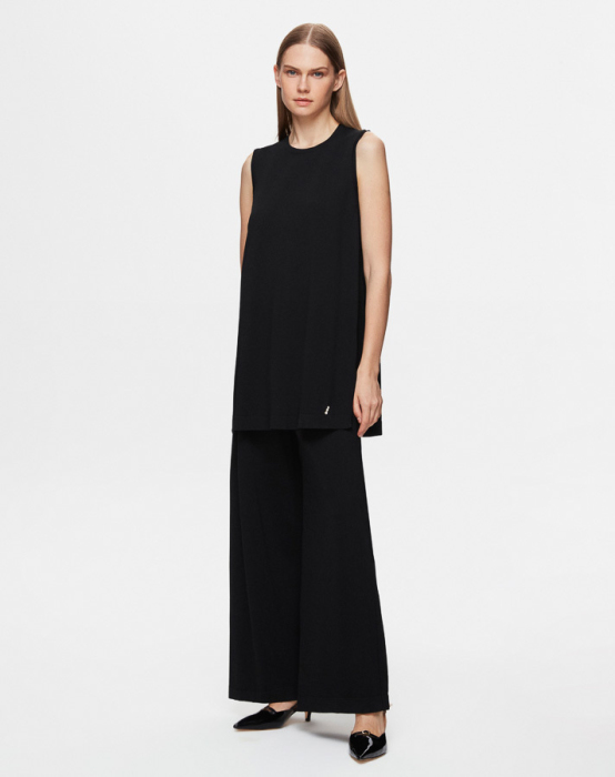 Miss Dalida Basic Kolsuz Triko Tunik BLACK - 1