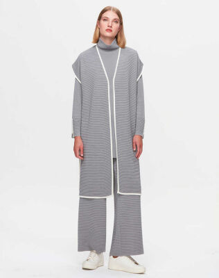 Miss Dalida Bekletmeli Bol Paça Triko Pantolon GREY 