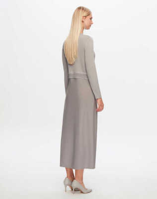 Miss Dalida Bel Kısmı Bekletme Detaylı Elbise Dark Grey - 3