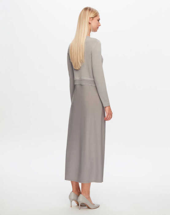 Miss Dalida Bel Kısmı Bekletme Detaylı Elbise Dark Grey - 3