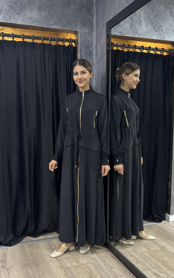 Miss Dalida Beli Büzgülü Cepli Cupro Kap BLACK - 4
