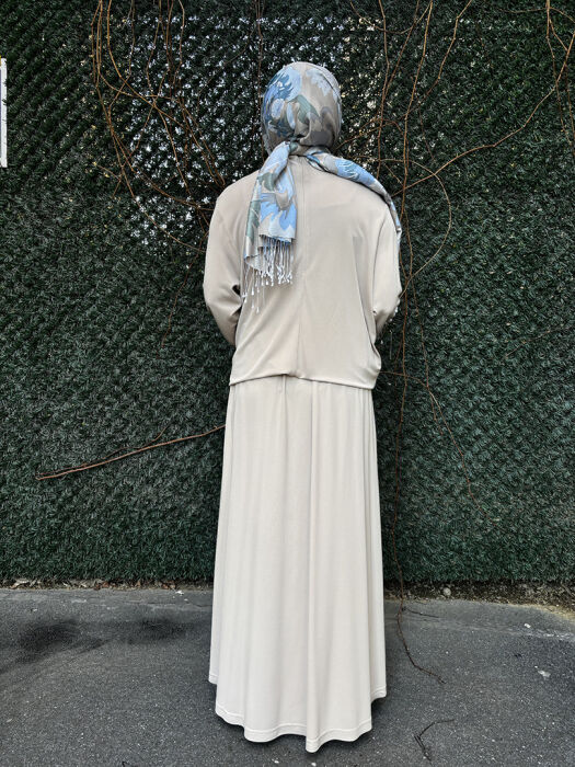 Miss Dalida Beli Kemerli Klasik Tunik BEİGE - 6