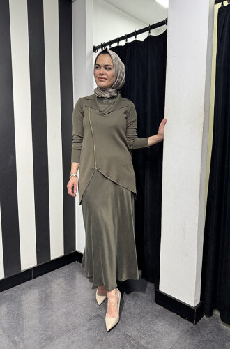 Miss Dalida Beli Lastikli Cupra Etek DARDO-TAUPE - MİSS DALİDA