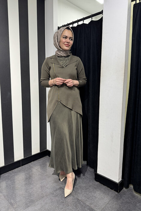 Miss Dalida Beli Lastikli Cupra Etek DARDO-TAUPE - 2