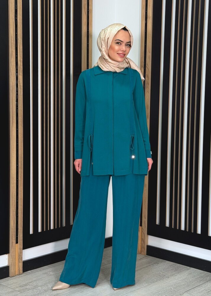 Miss Dalida Bol Paça Basic Cupro Pantolon North Sea - 2