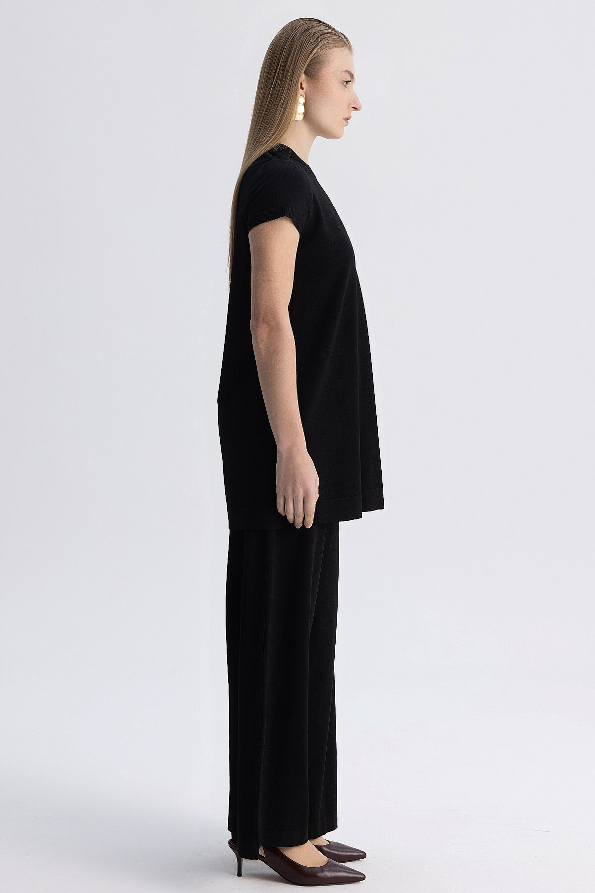 Miss Dalida Bol Paça Basic Triko Pantolon BLACK - 6