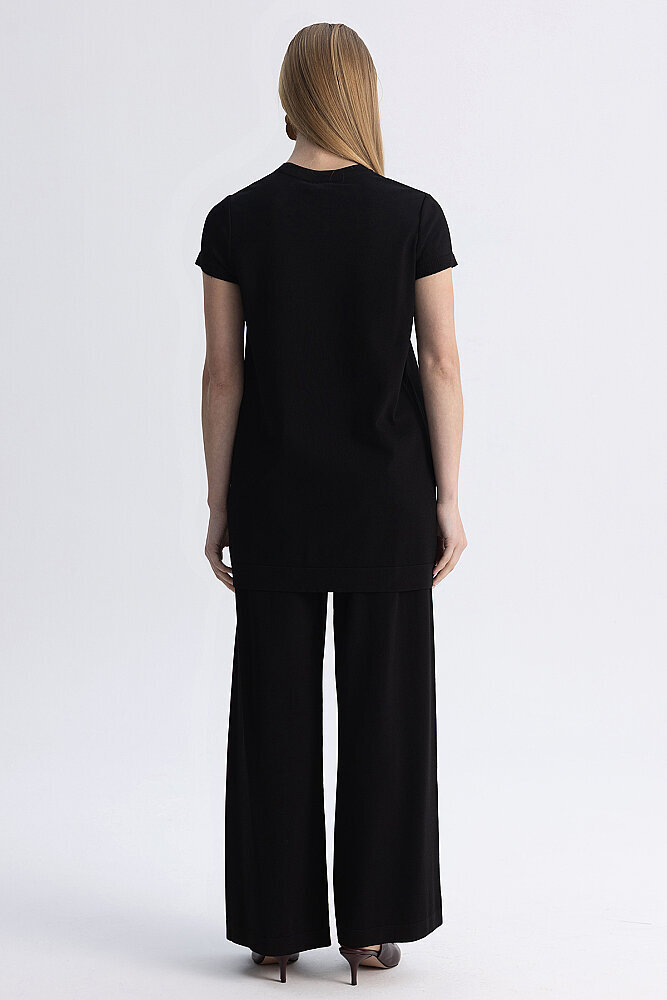 Miss Dalida Bol Paça Basic Triko Pantolon BLACK - 7