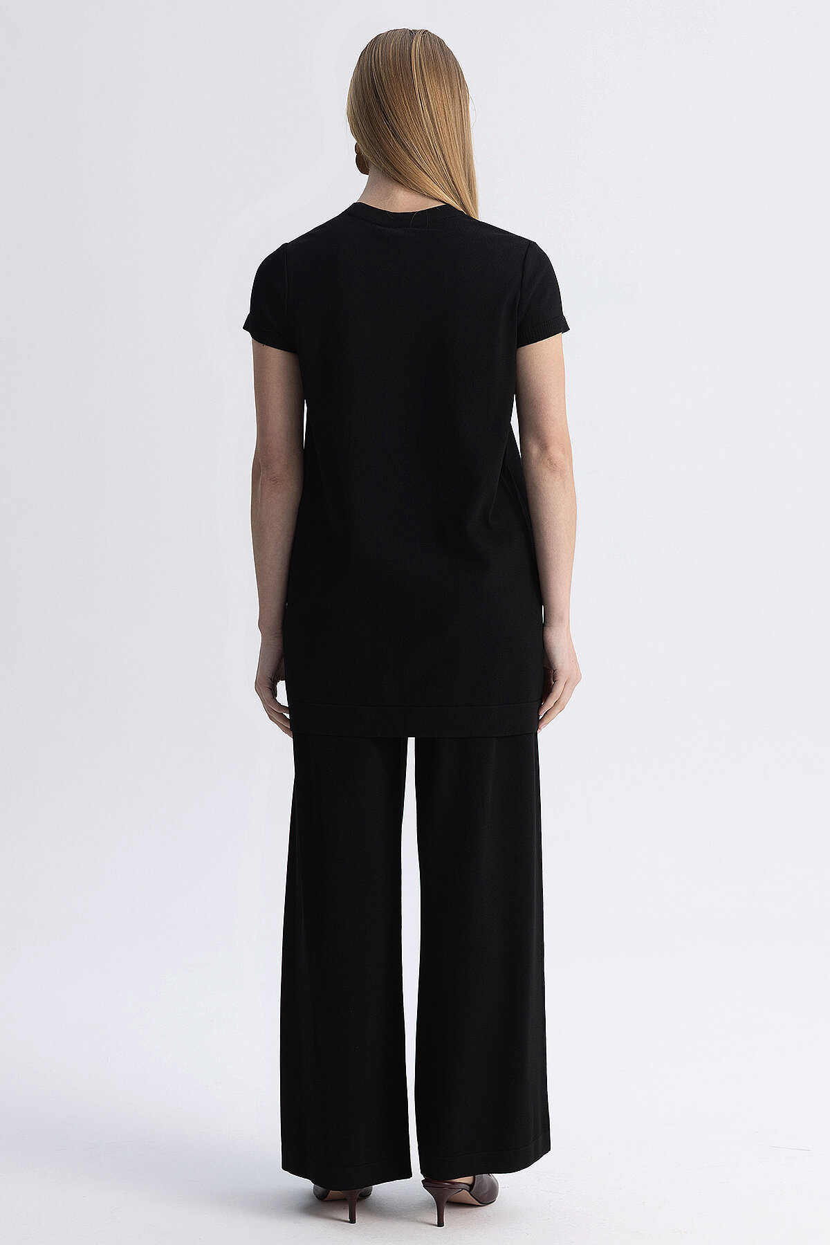 Miss Dalida Bol Paça Basic Triko Pantolon BLACK - 7