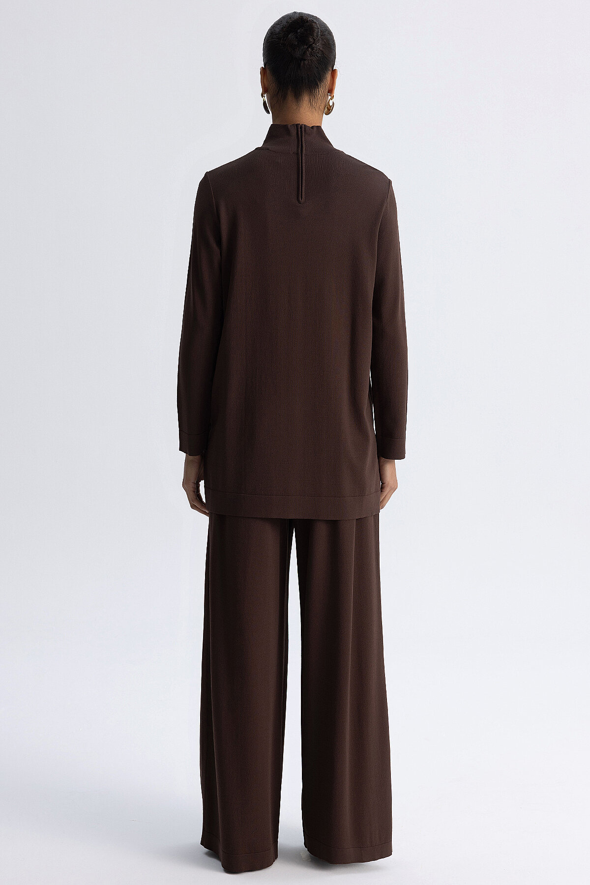 Miss Dalida Bol Paça Basic Triko Pantolon Cacao - 7