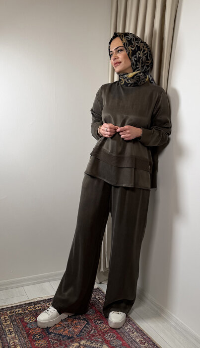 Miss Dalida Bol Paça Cupra Pantolon TAUPE - 2