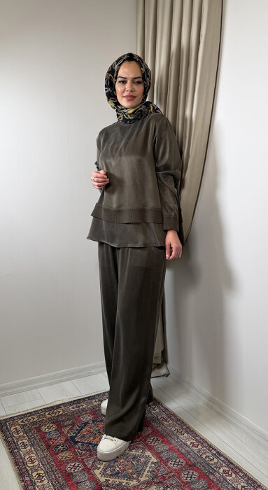 Miss Dalida Bol Paça Cupra Pantolon TAUPE - 3