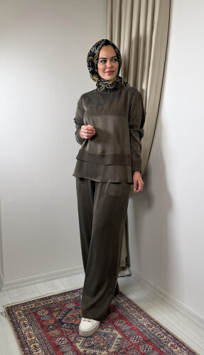 Miss Dalida Bol Paça Cupra Pantolon TAUPE - 4