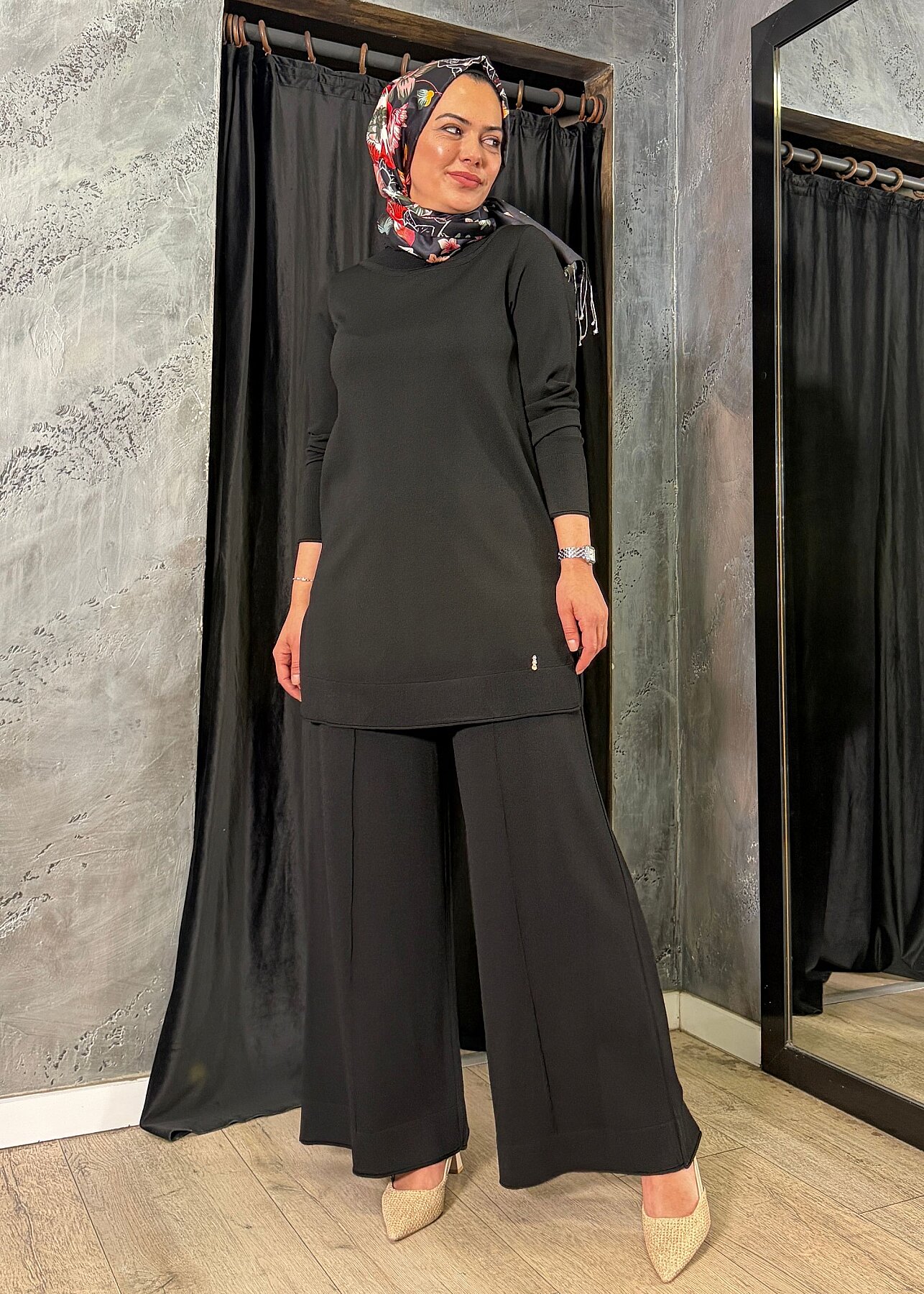 Miss Dalida Bol Paça Triko Pantolon BLACK - 3