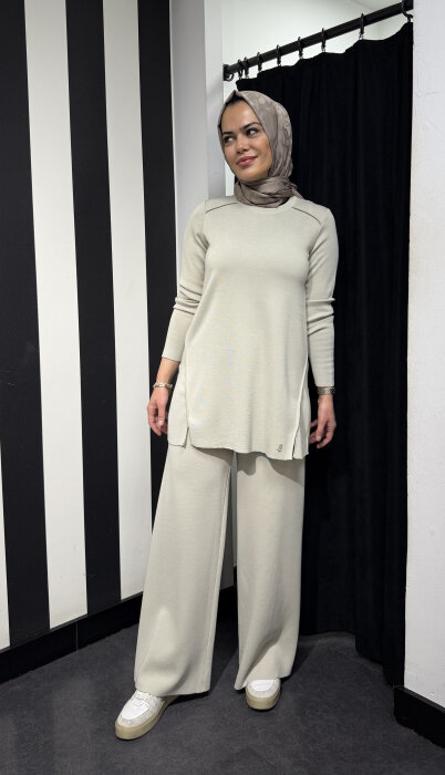 Miss Dalida Bol Paça Triko Pantolon Elsa/Stone - 2