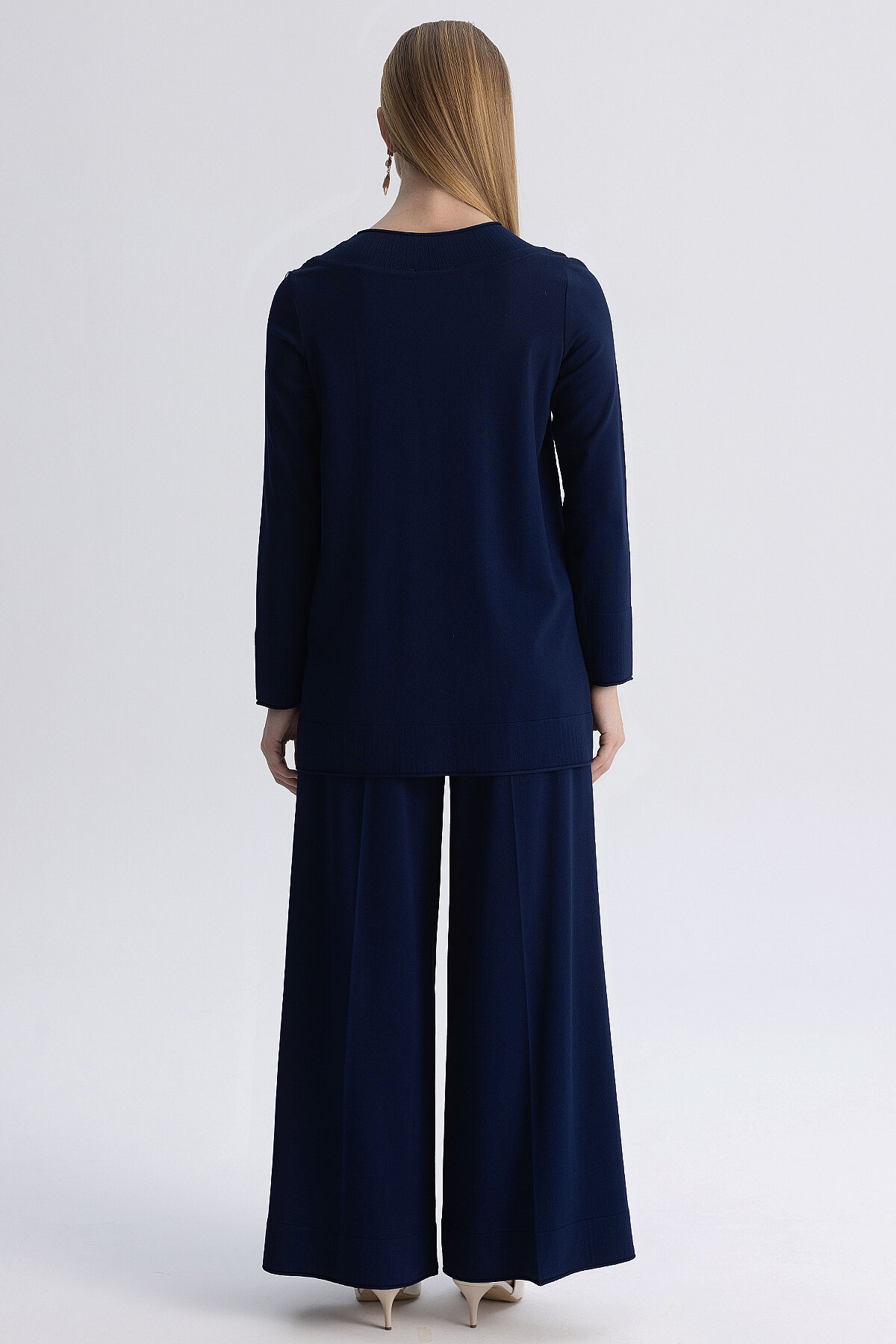 Miss Dalida Bol Paça Triko Pantolon Navy - 4