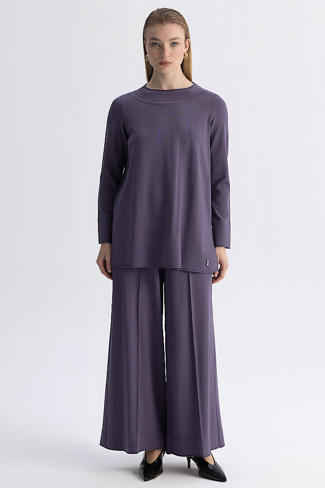 Miss Dalida Bol Paça Triko Pantolon Purple