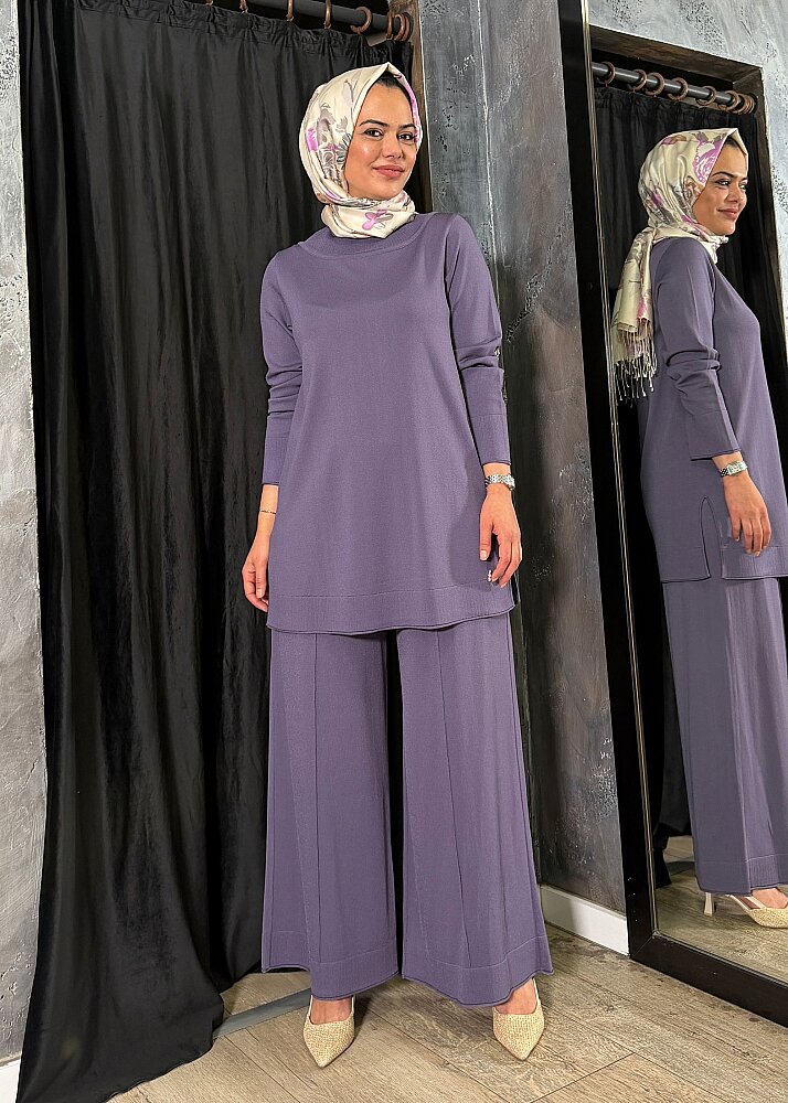 Miss Dalida Bol Paça Triko Pantolon Purple