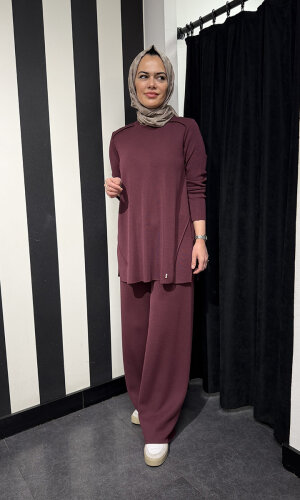 Miss Dalida Bol Paça Triko Pantolon TOGA-BORDO - 3