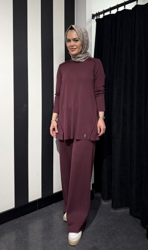 Miss Dalida Bol Paça Triko Pantolon TOGA-BORDO - 5