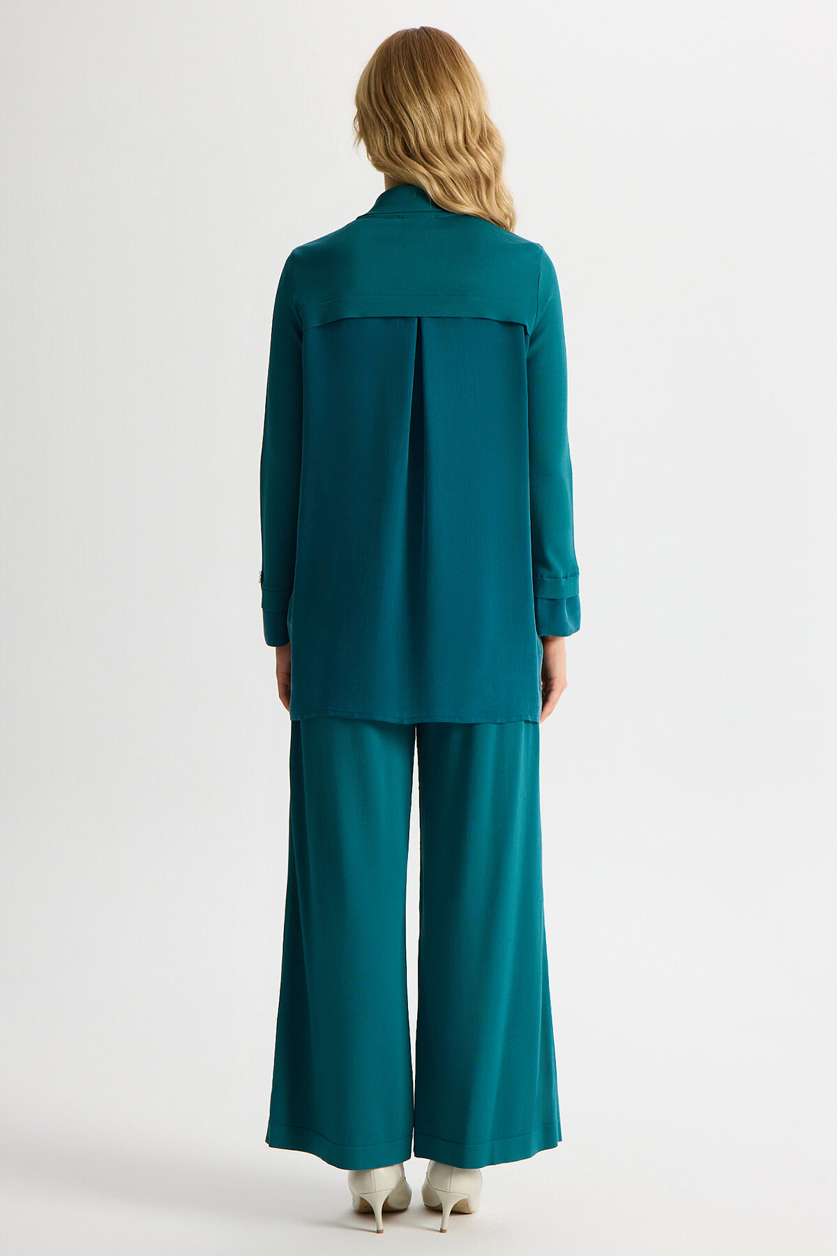 Miss Dalida Büzgü Detaylı Triko Gömlek North Sea - 3