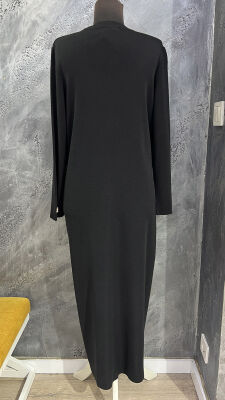 Miss Dalida Cebi Ve Önü Keçe Detaylı Elbise BLACK - 6