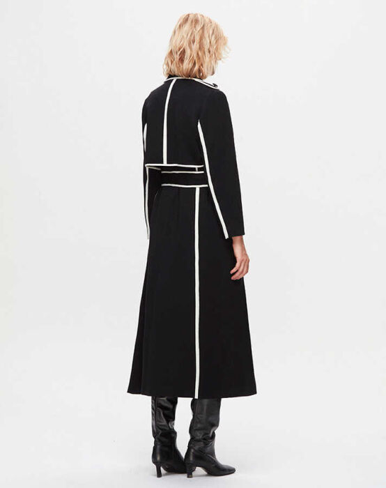 Miss Dalida Çelik Örgü Triko Trençkot BLACK - 3