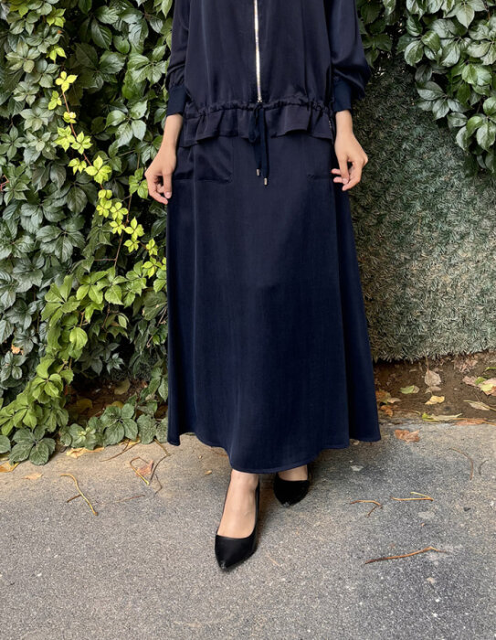 Miss Dalida Cepli Cupra Etek LACİVERT - 1