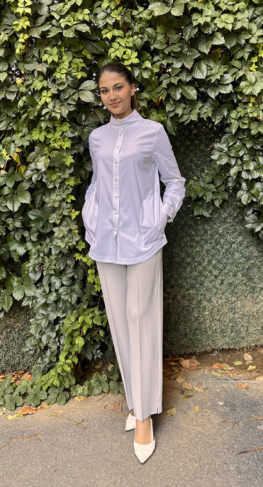 Miss Dalida Çıtçıtlı ve Önden Cepli Gömlek EKRU - 2
