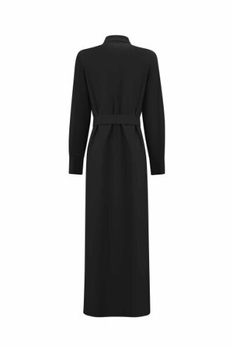 Miss Dalida Cupra Kolları Triko Elbise BLACK - 2