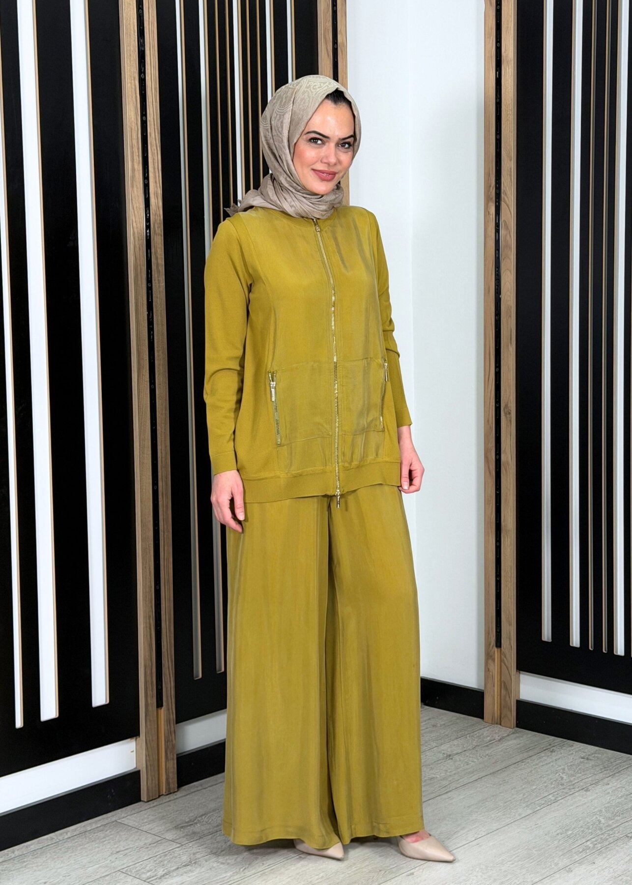 Miss Dalida Cupro Cepli Pantolon Etek Amber - 1