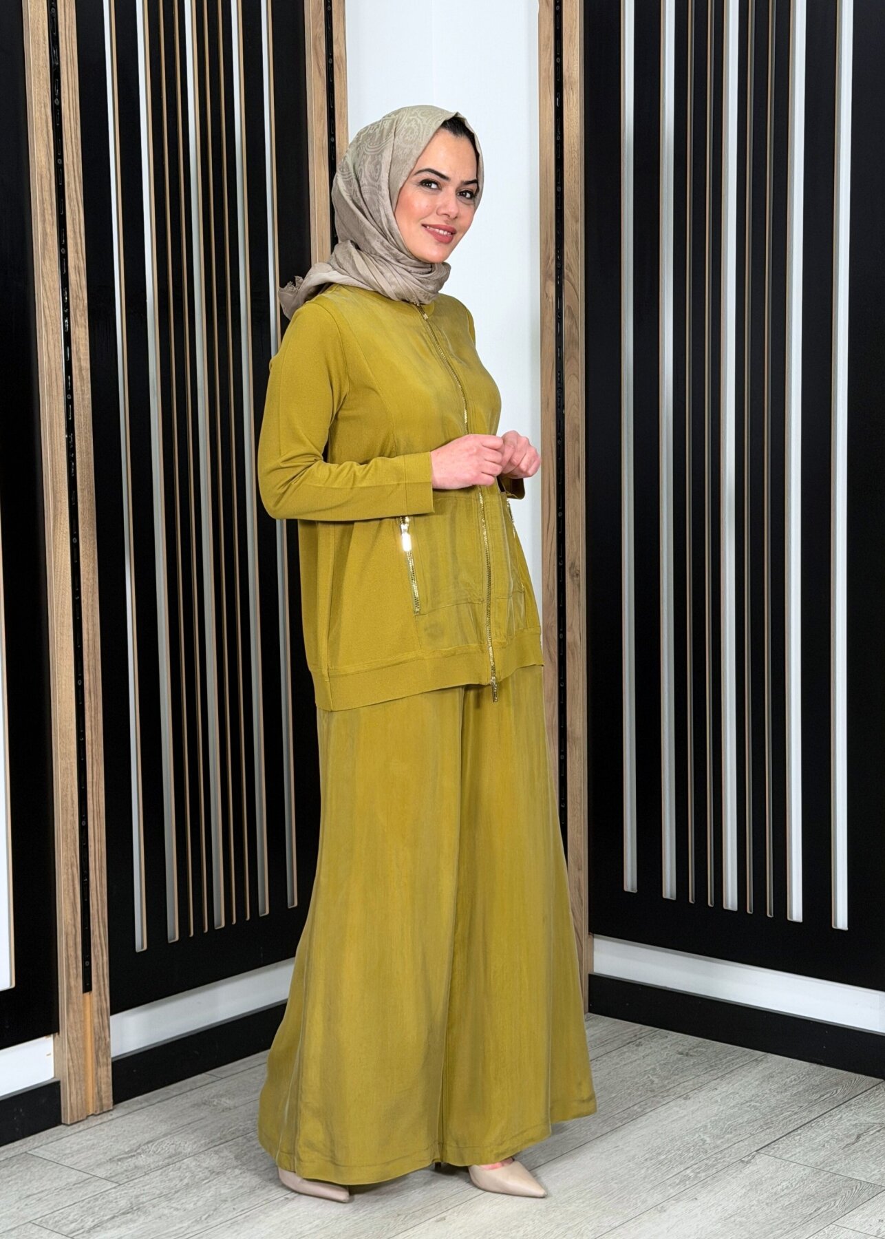 Miss Dalida Cupro Cepli Pantolon Etek Amber - 2