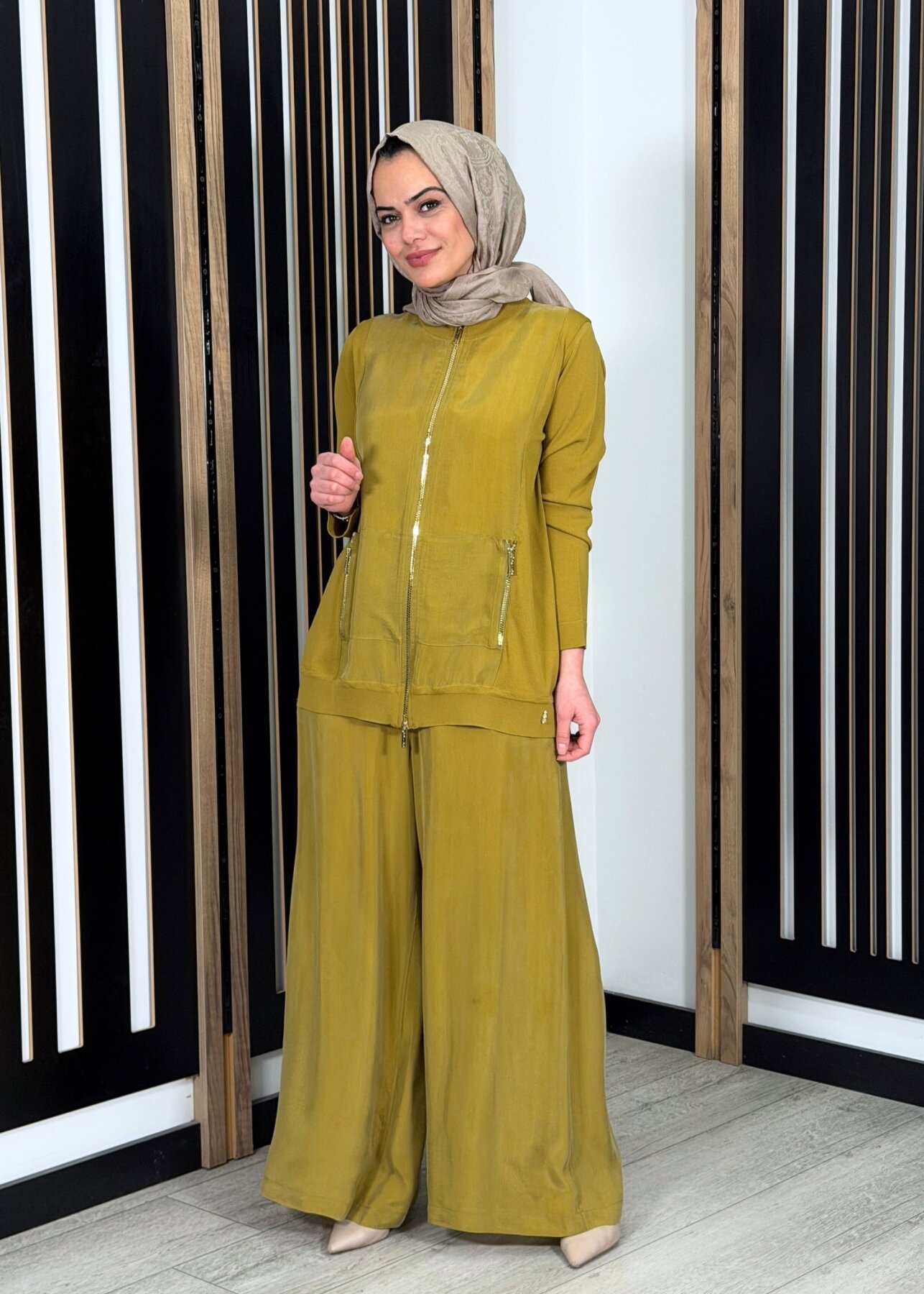 Miss Dalida Cupro Cepli Pantolon Etek Amber - 3