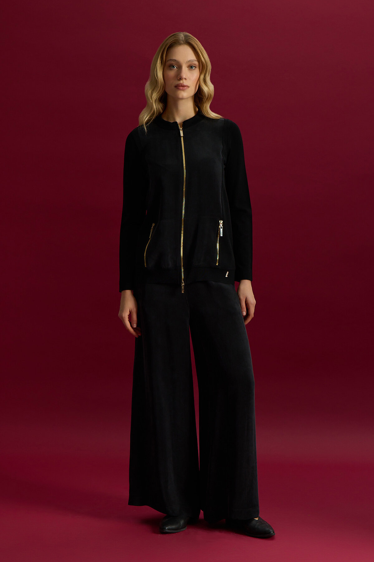 Miss Dalida Cupro Cepli Pantolon Etek BLACK - 1