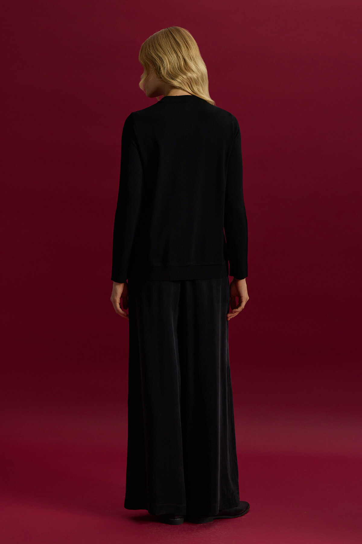 Miss Dalida Cupro Cepli Pantolon Etek BLACK - 3