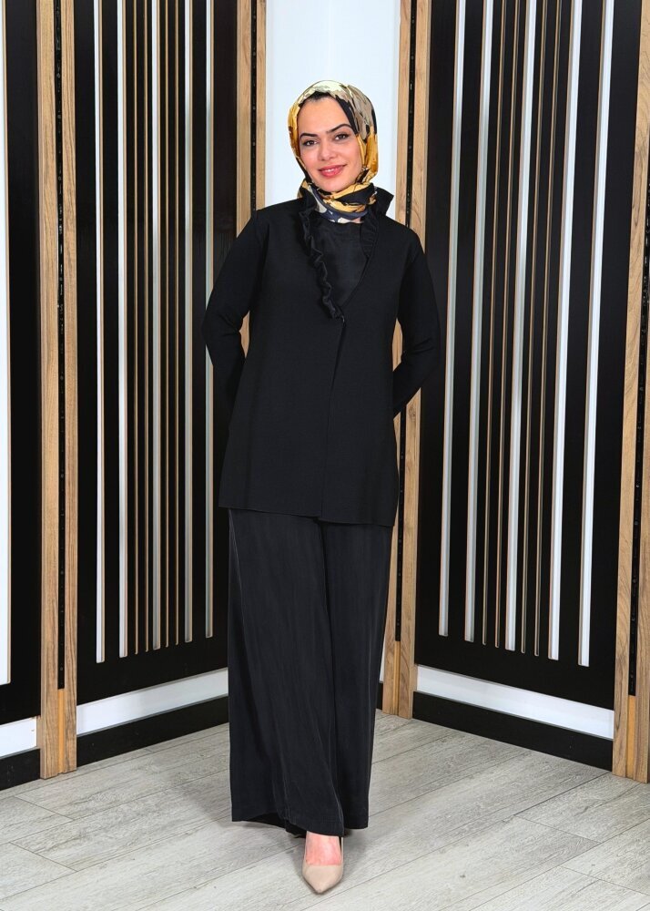 Miss Dalida Cupro Cepli Pantolon Etek BLACK