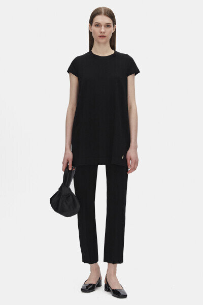 Miss Dalida Dar Paça Triko Pantolon BLACK - 2
