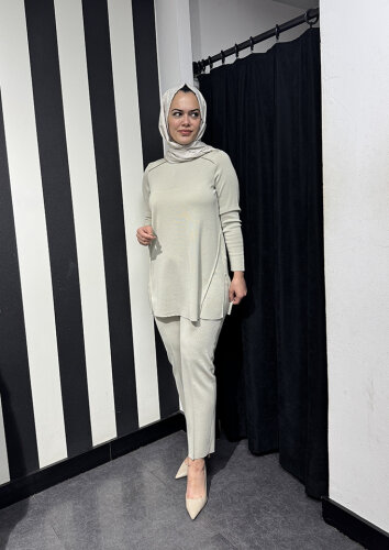 Miss Dalida Dar Paça Triko Pantolon Elsa/Stone - 2