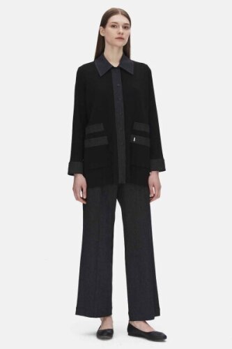 Miss Dalida Denim Boru Paça Pantolon BLACK - 2