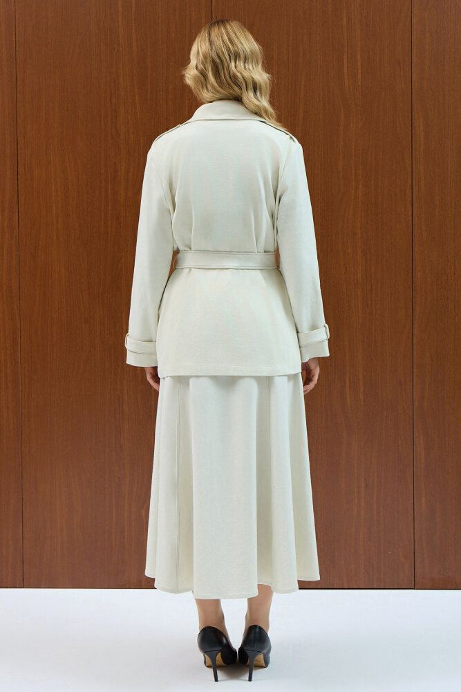 Miss Dalida Denim Çan Etek EKRU - 3