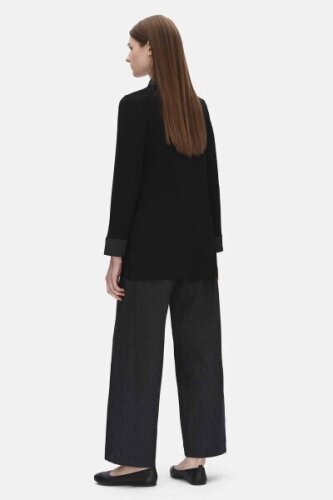 Miss Dalida Denim Detaylı Triko Ceket BLACK - 2