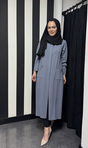 Miss Dalida Dk Yaka Uzun Triko Hırka Bullet - 3