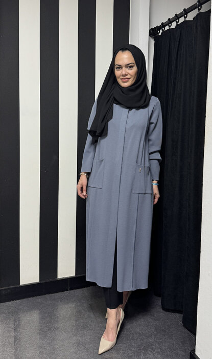 Miss Dalida Dk Yaka Uzun Triko Hırka Bullet - 3