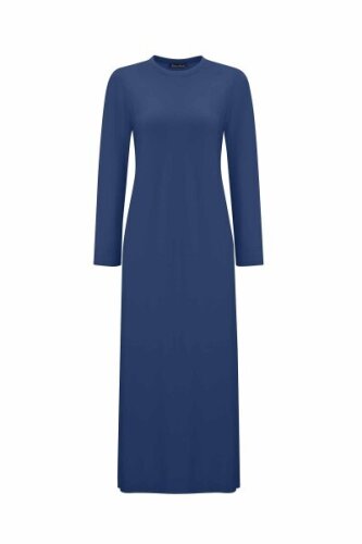 Miss Dalida Düz Renk Triko Elbise Navy Blue - MİSS DALİDA