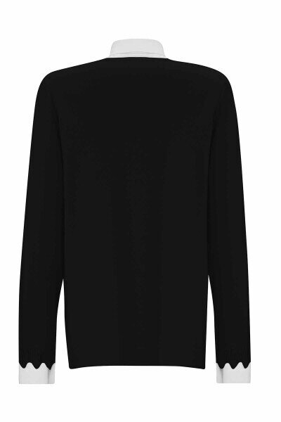 Miss Dalida Ekleme Kollu Triko Tunik BLACK - 2